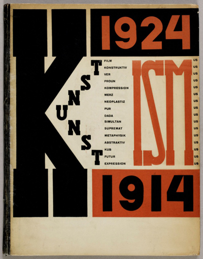 El Lissitzky and Hans Arp: Die Kunstismen, 1925