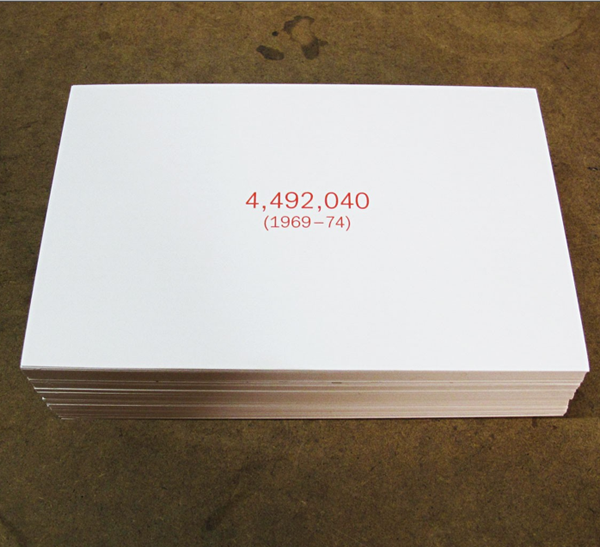 Lucy R. Lippard and Jeff Khonsary: 4,492,040 (1969-74), 2013